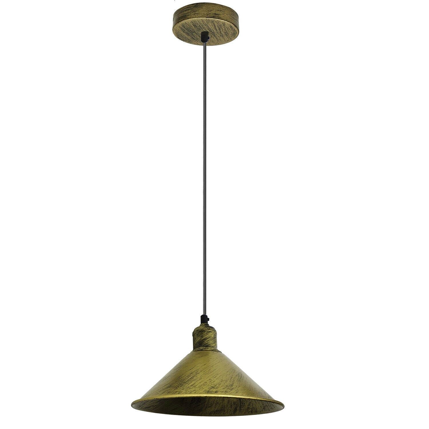 Industrial Retro Vintage Rustic Hanging Ceiling Brushed Lampshade~1170 - LEDSone UK Ltd