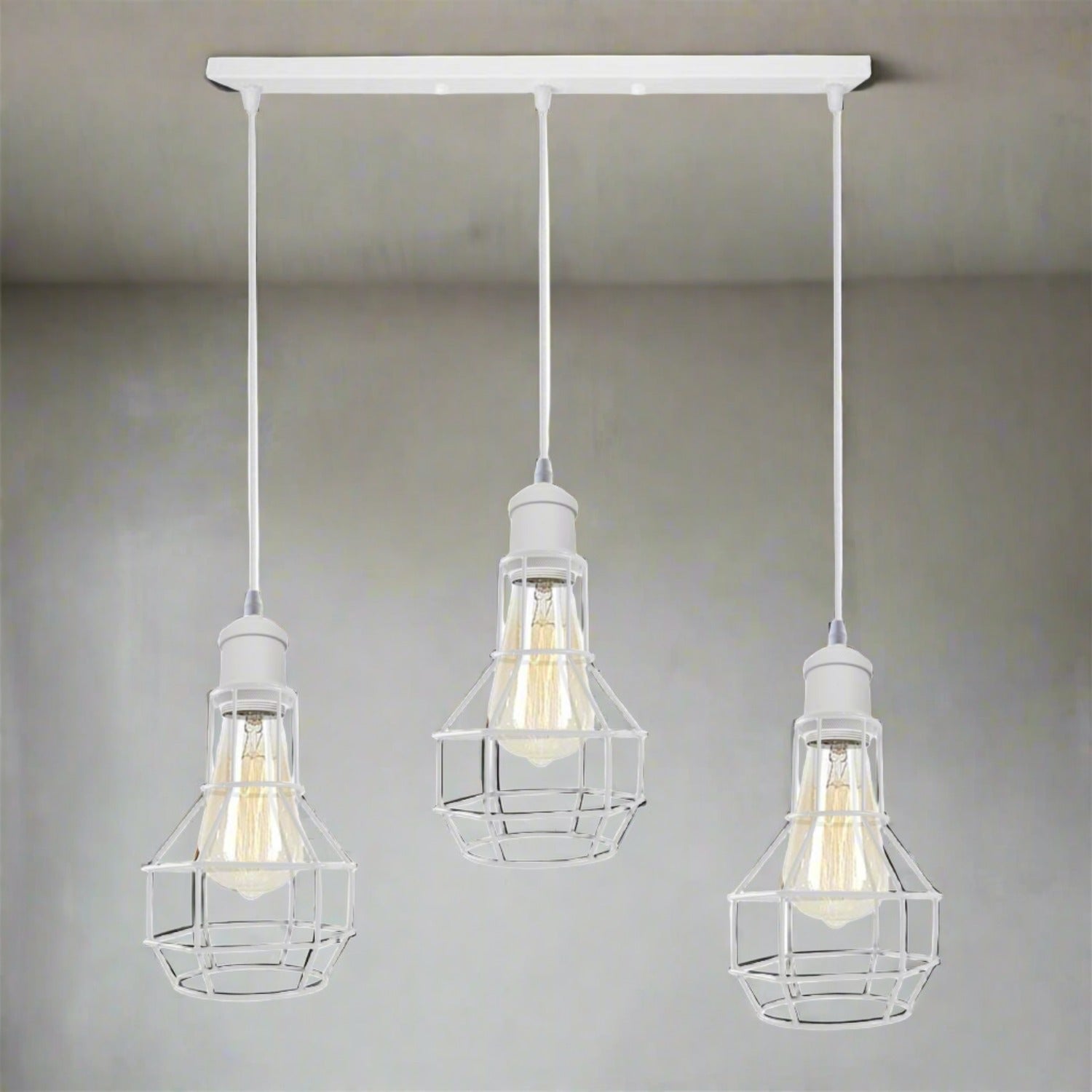 Modern Loft Vintage Industrial Retro Wire Cage Shade Pendant Light