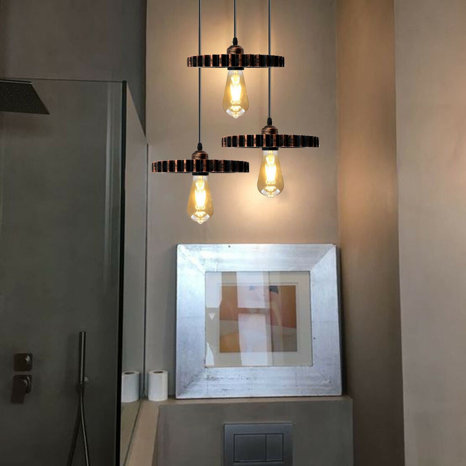 Retro Industrial Vintage Wood Pendant Light Shade Chandelier Ceiling Lamp Shade~1135 - LEDSone UK Ltd