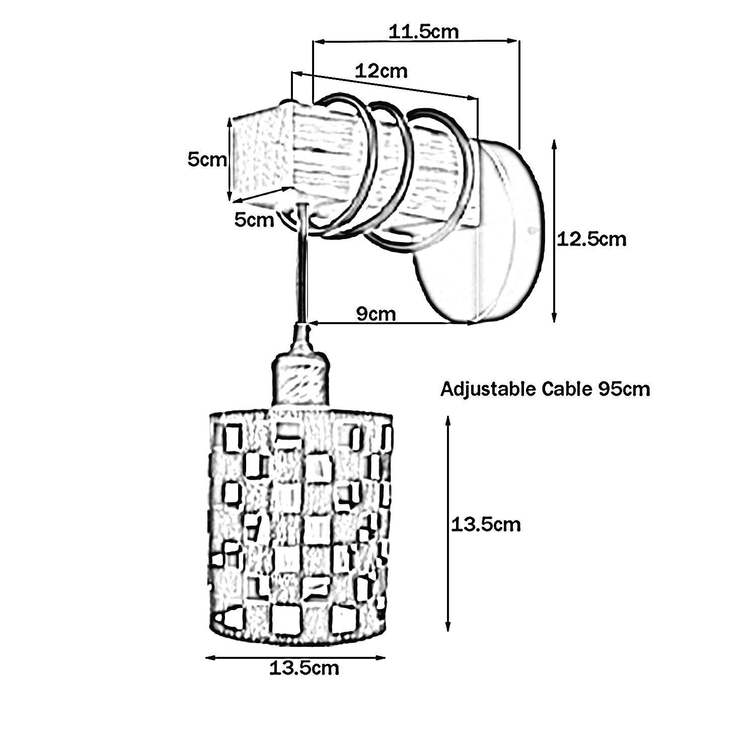Vintage Industrial Retro Matel Wood Wall Lights Sconce Lamp Kit~1317 - LEDSone UK Ltd