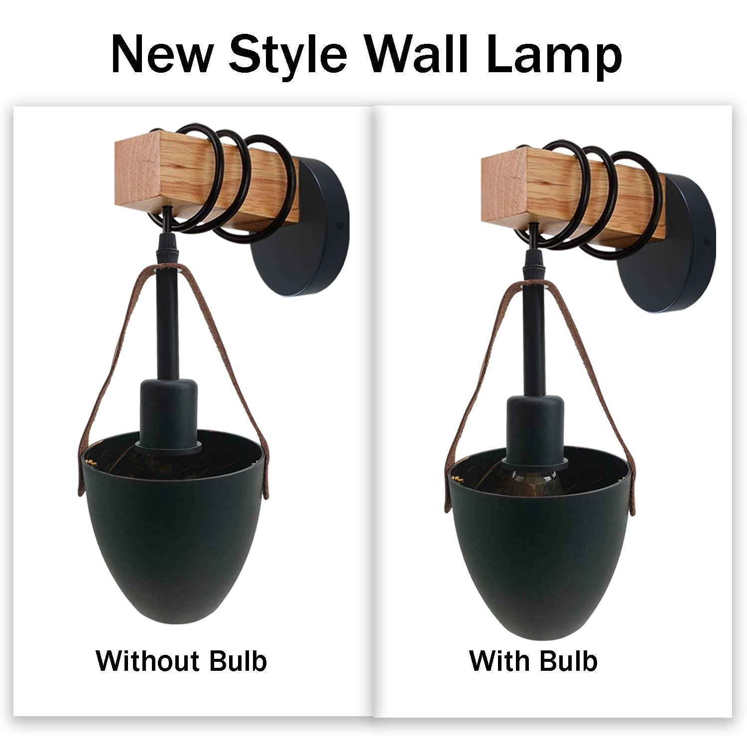 Vintage Wall Lamp Industrial Retro Metal Wood Wall Lights Sconce Lamp Fixture UK~1235 - LEDSone UK Ltd