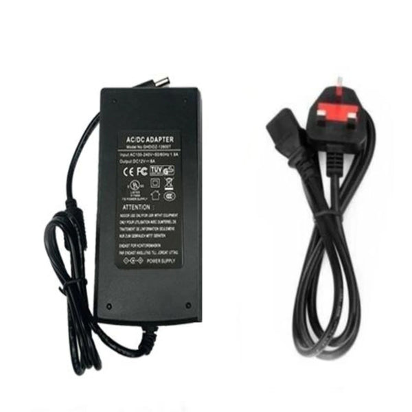 12V 8A stroomadapter en 1 splitterkabel PSU-connector ~6024  – 12V 8A +1-weg kabel