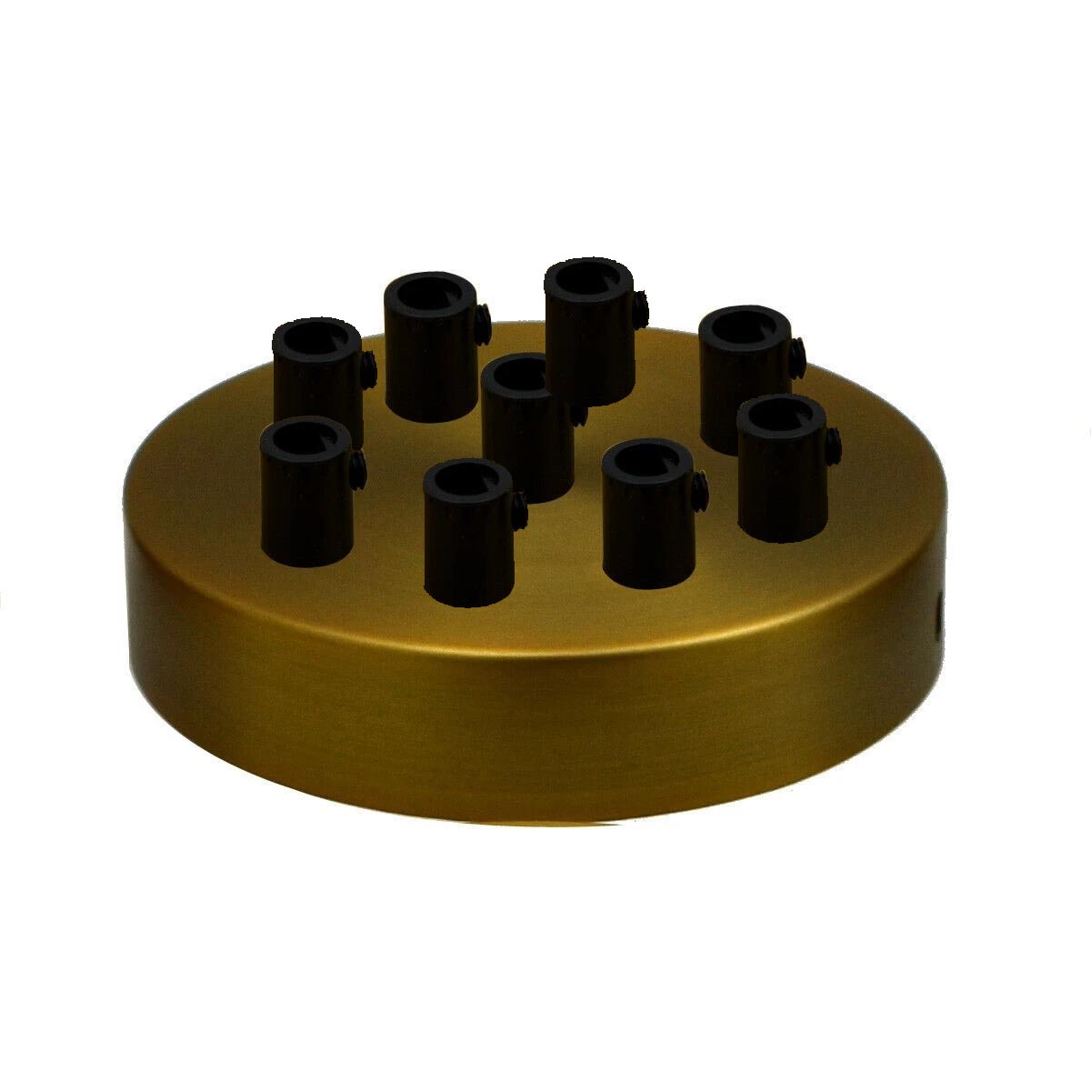 Multi Outlet Yellow Brass Metal Ceiling Rose 120x25mm~1460 - LEDSone UK Ltd