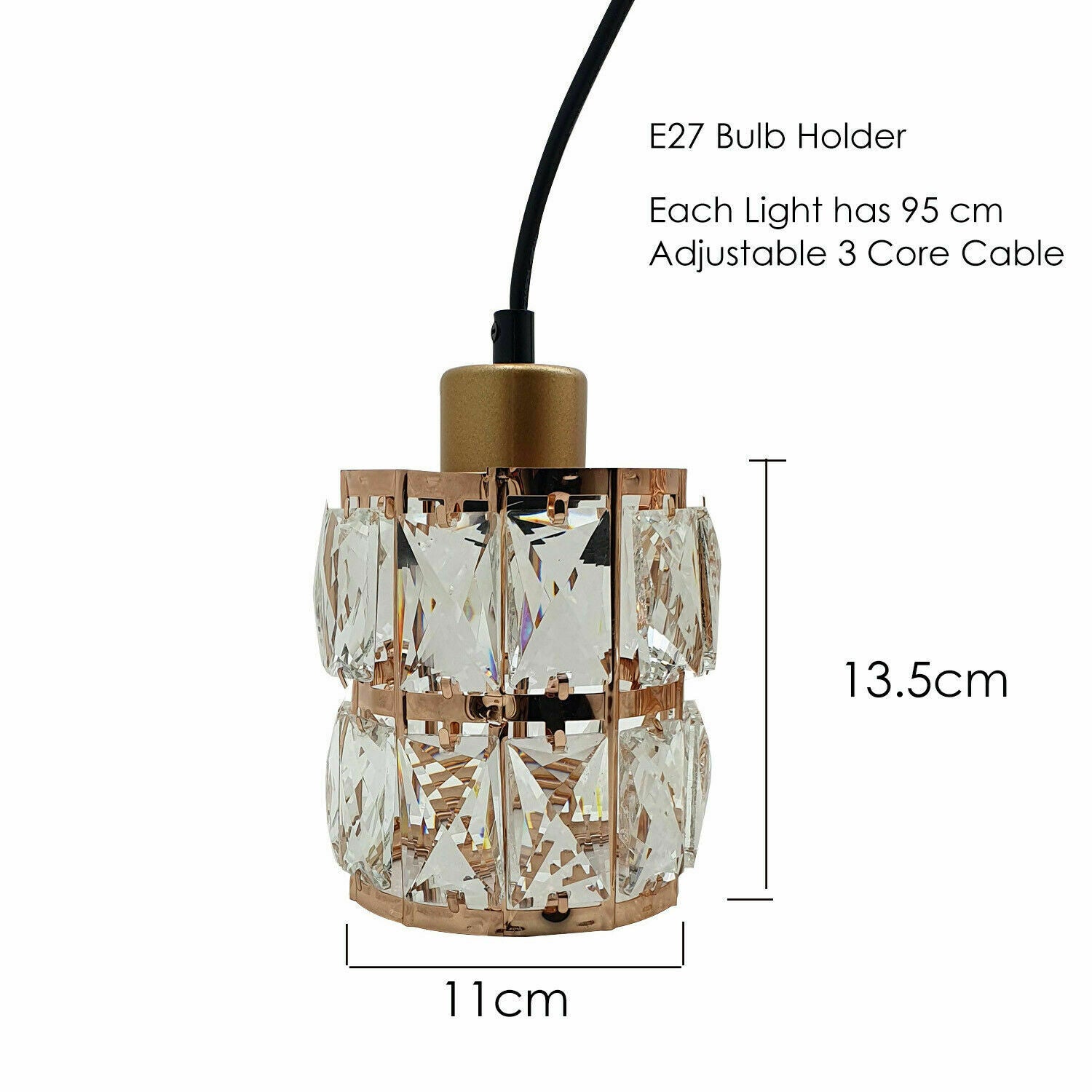 Acrylic Crystal Chandelier Style Ceiling Light Lamp Shade Pendant~2561 - LEDSone UK Ltd
