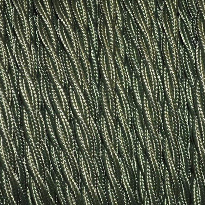 3 Core Twisted Braided Lighting Cable Army Green Color