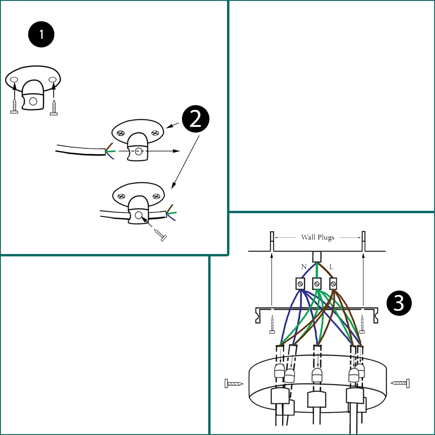 Assembly instruction - Spider light fitting