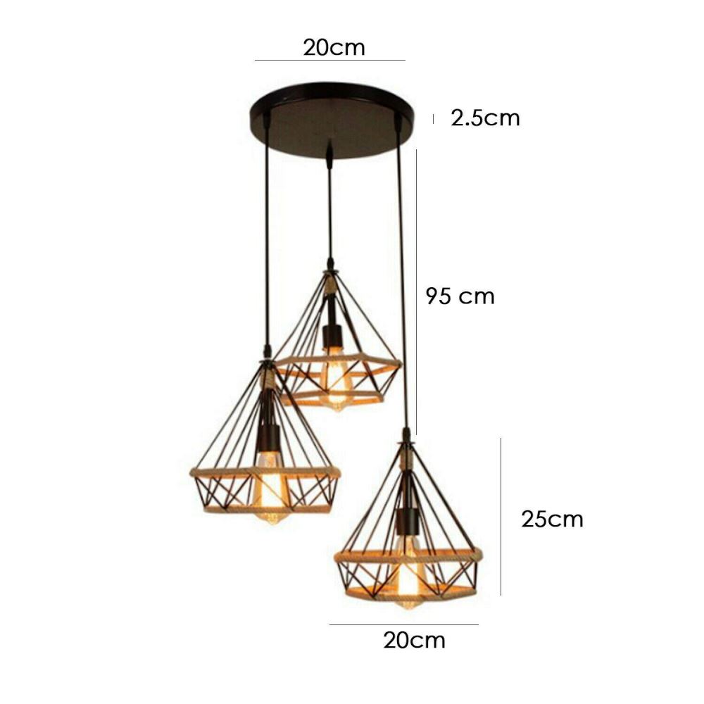 hemp cage pendant light