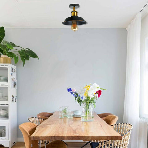 Moderne zwarte plafondlamp voor slaapkamer en woonkamer~1930