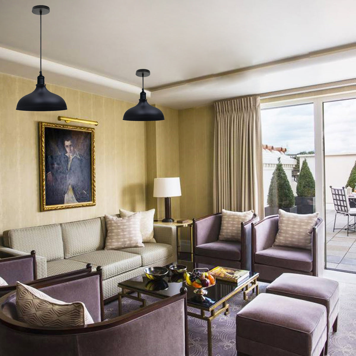 Black Industrial Retro Ceiling Pendant Light~1478 - LEDSone UK Ltd