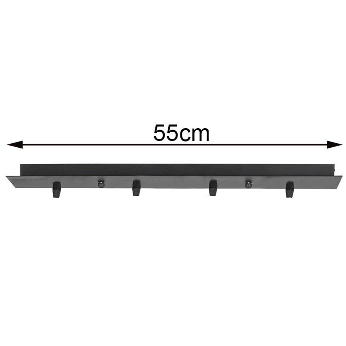 Black Metal Ceiling Rose Square 550mm