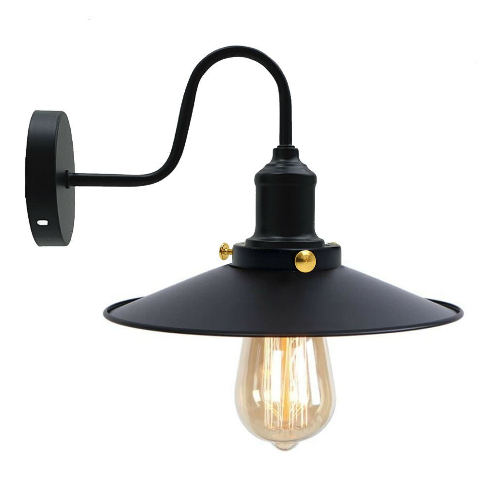LEDSone industrial vintage Black Wall Light Lampshade ~1578 - LEDSone UK Ltd