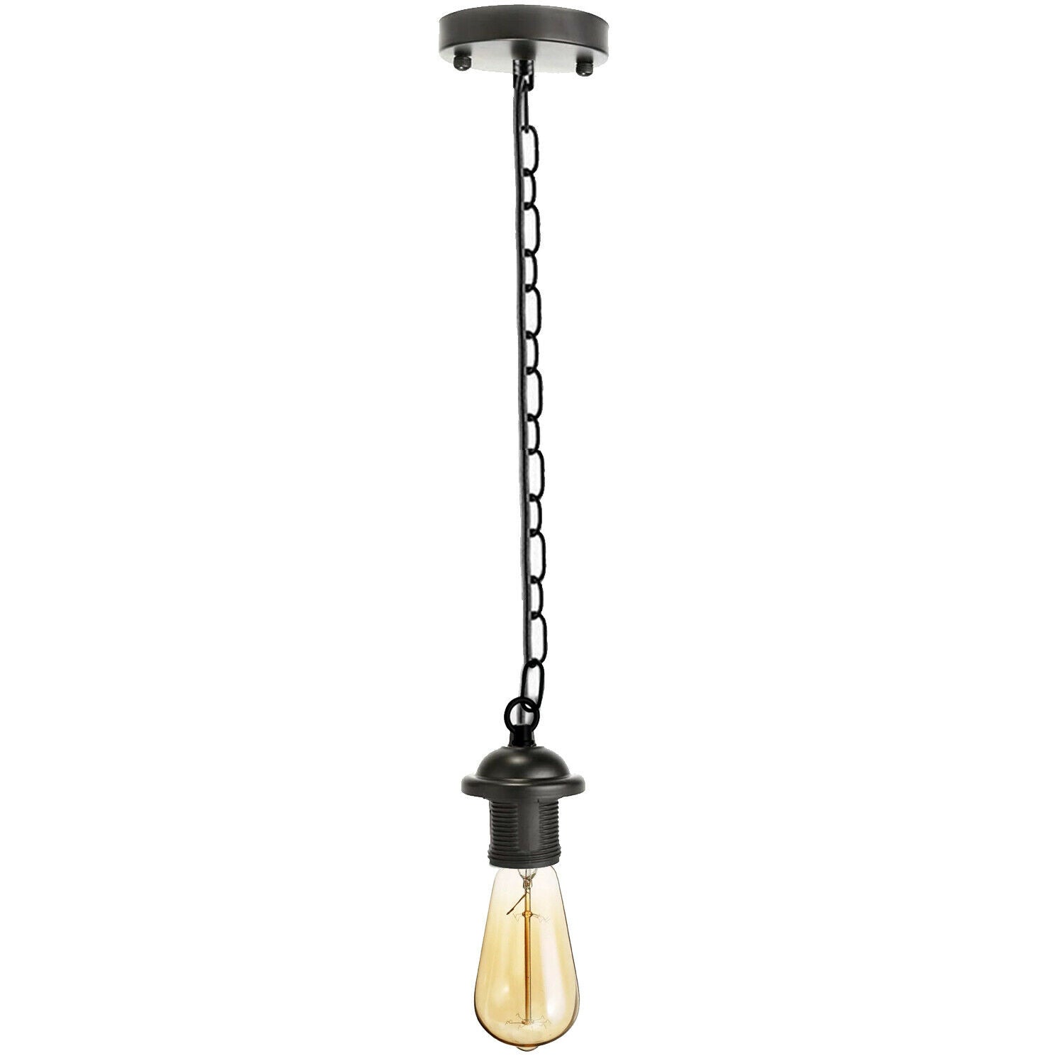 Retro Loft Chandelier Pendant Light Black Set With Chain~3127 - LEDSone UK Ltd