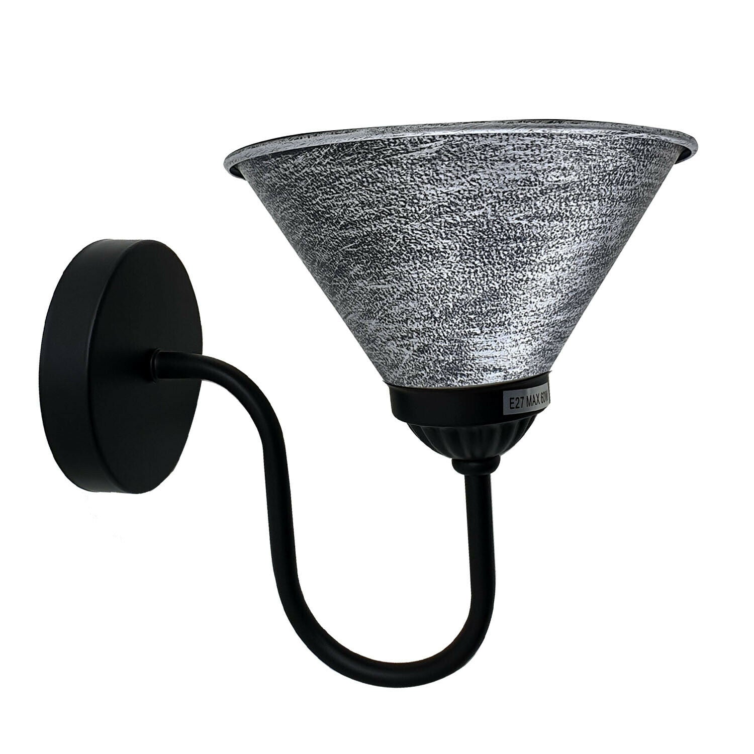 Black And Silver Lamp Shade