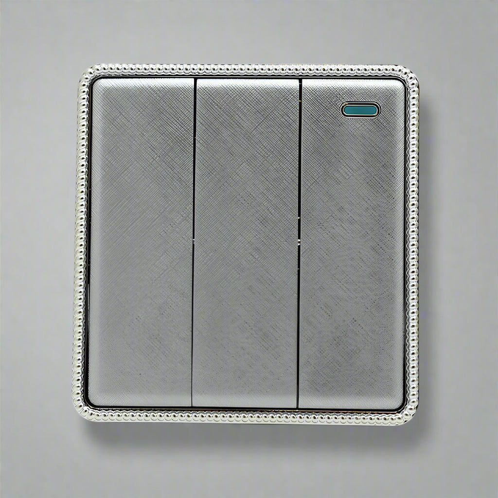 Brushed Chrome Screwless Light Switches & Socket~2454 - LEDSone UK Ltd