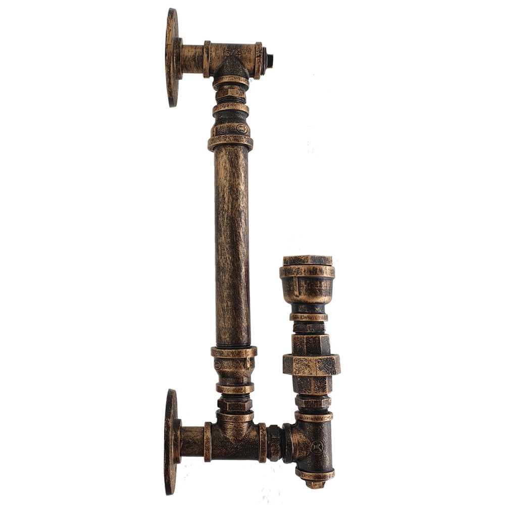 Brushed Copper Steel Pipe Wall Vintage Industrial Retro Style Lamp Light~2814 - LEDSone UK Ltd