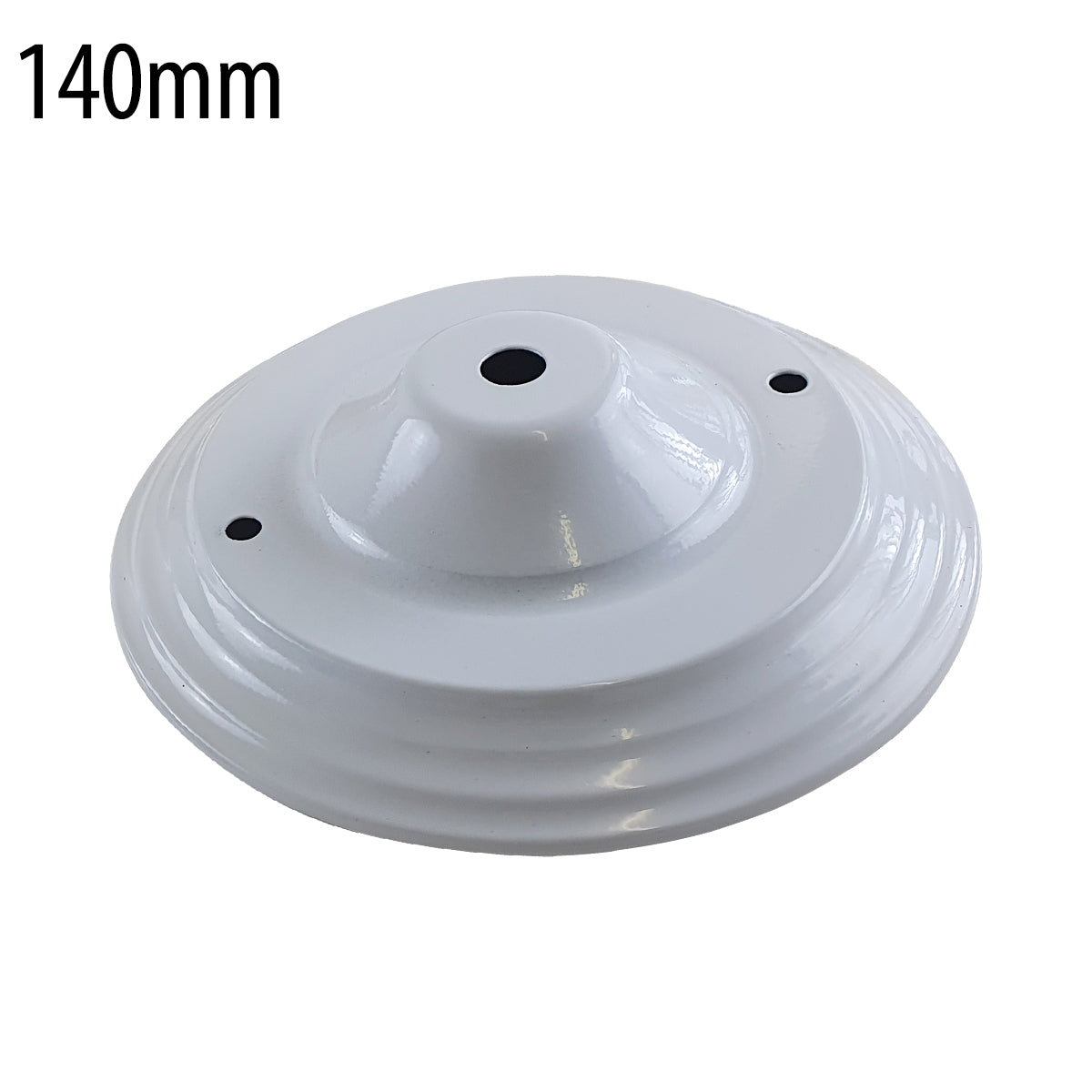 140mm Single Outlet Drop Metal Front Fitting Ceiling Rose~1452 - LEDSone UK Ltd