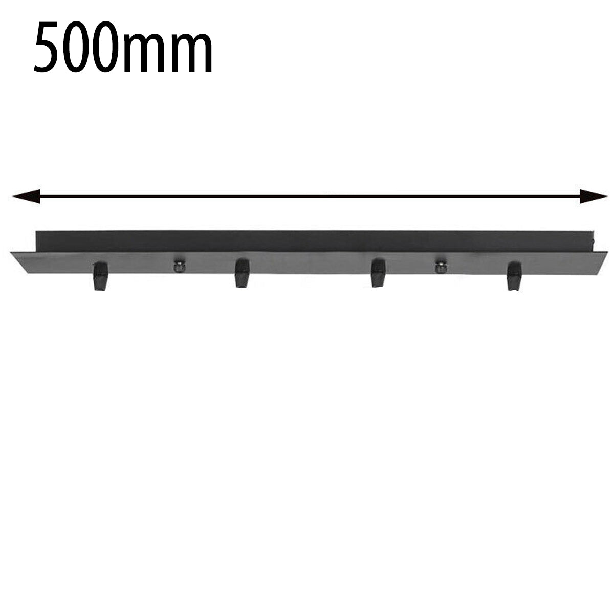 Black Metal Ceiling Rose Square 500mm