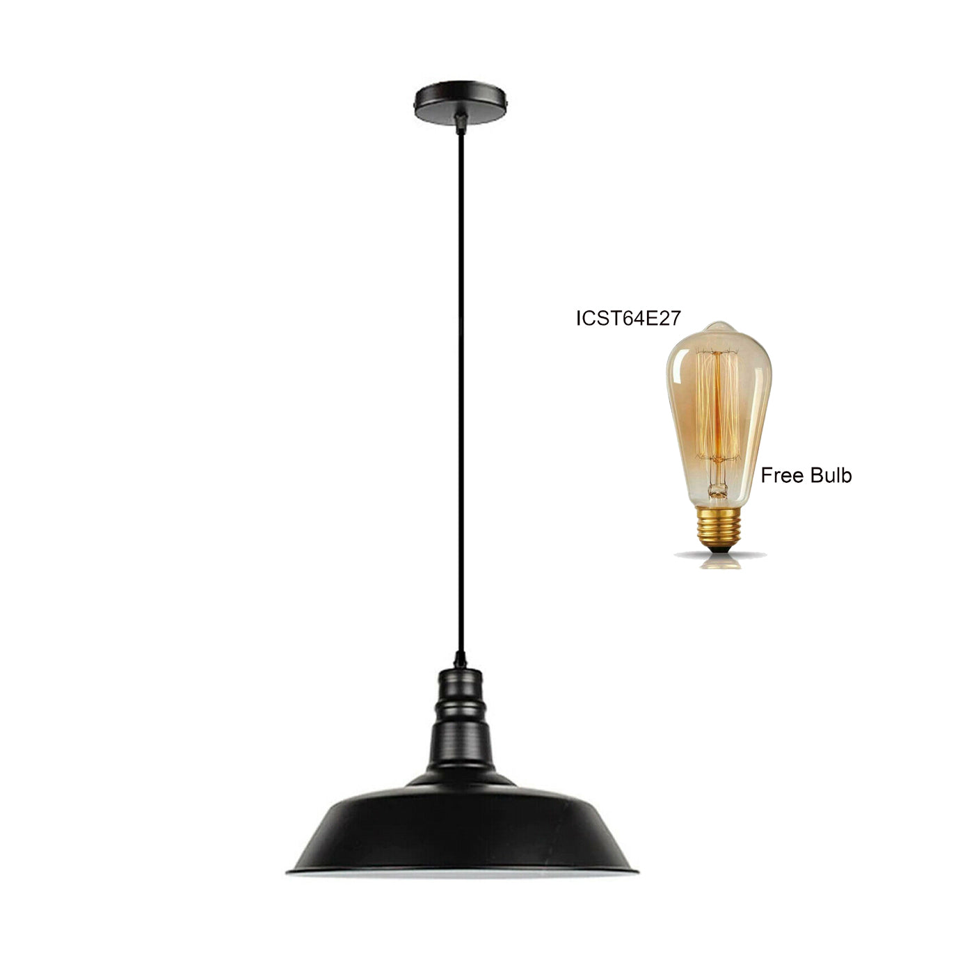 Metal Bowl Shade Pendant Light Chandelier Decorative Hanging Lamp Pendant Lighting Adjustable~1277 - LEDSone UK Ltd