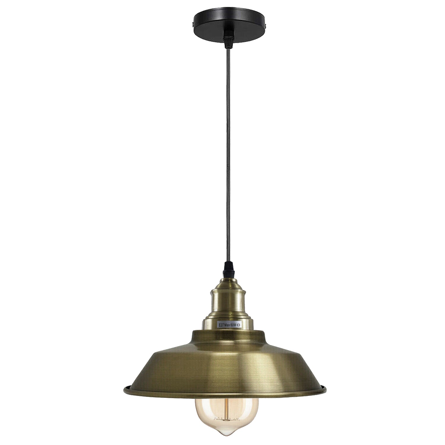 vintage industrial metal ceiling pendant shade retro light~1336 - LEDSone UK Ltd