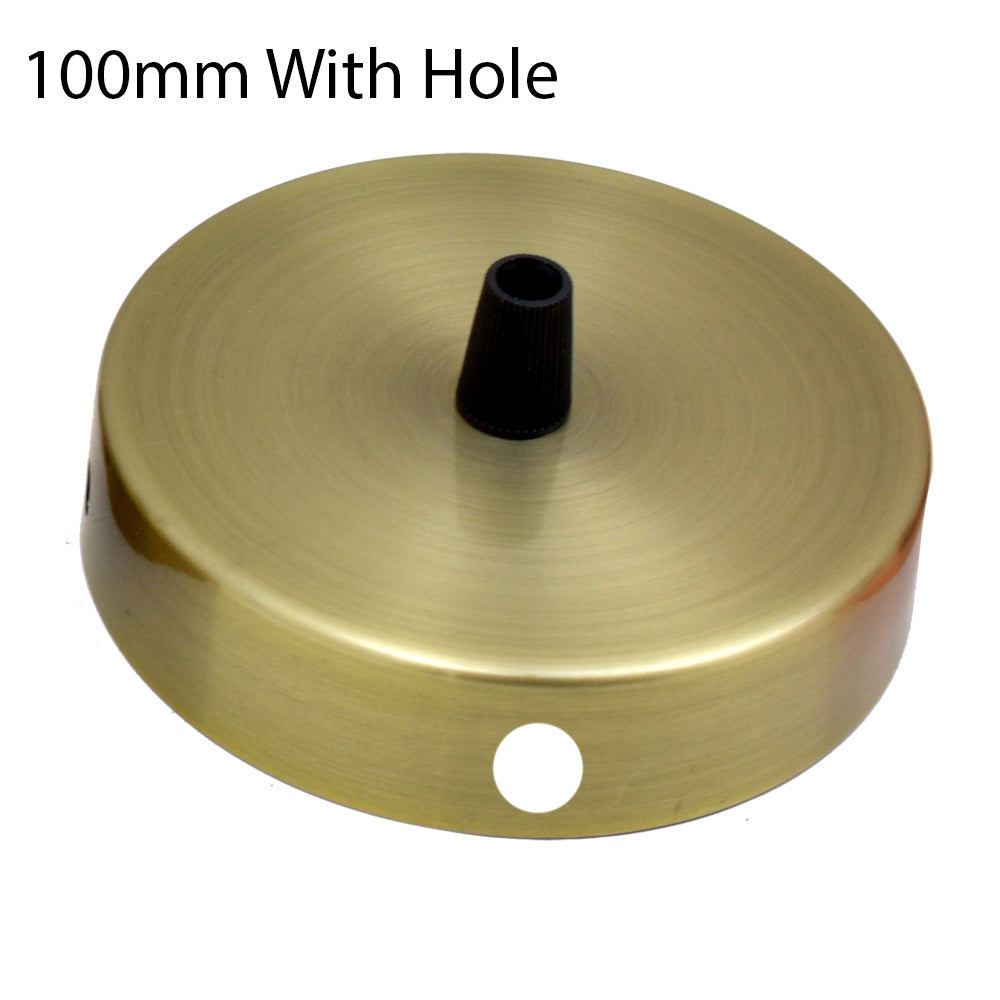 Green Brass Side Fitting Side Hole Ceiling Rose~1197 - LEDSone UK Ltd