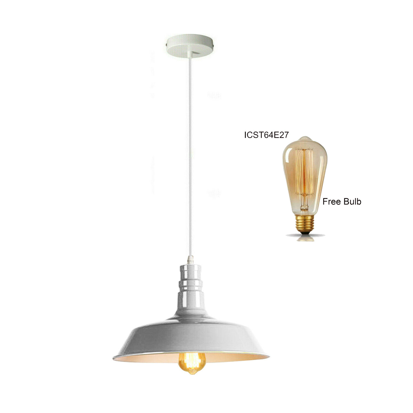 Metal Bowl Shade Pendant Light Chandelier Decorative Hanging Lamp Pendant Lighting Adjustable~1277 - LEDSone UK Ltd