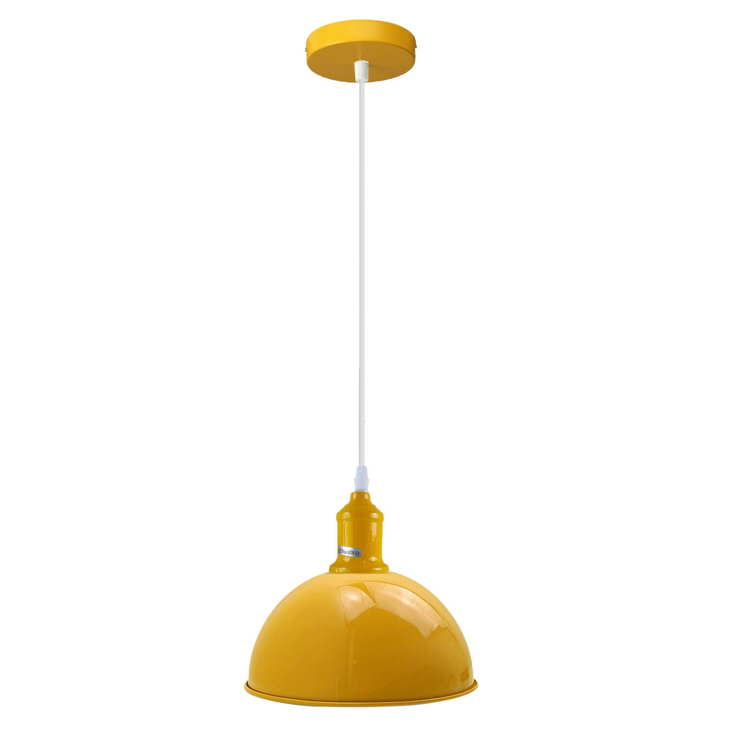 Retro style Pendant Light Metal Yellow