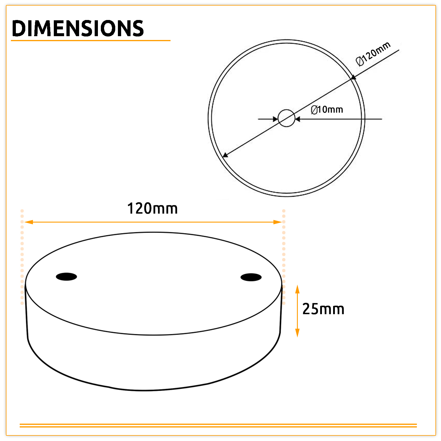 LEDSon industrial Vintage 2 Outlet Yellow Brass Metal Ceiling Rose 120x25mm~2755 - LEDSone UK Ltd