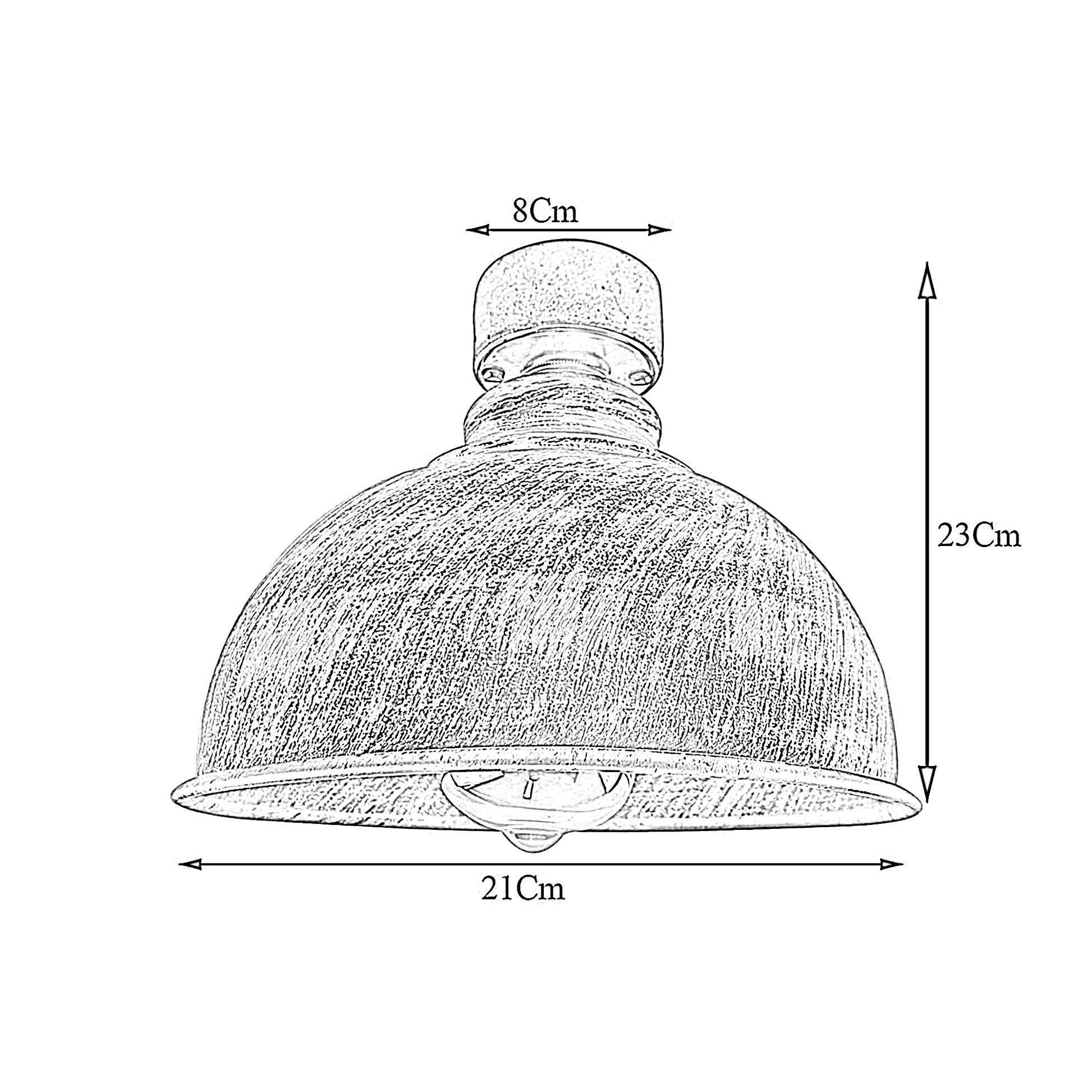 Brushed Copper Ceiling Light Lampshade Fitting Industrial Design B22 Lighting~1566 - LEDSone UK Ltd