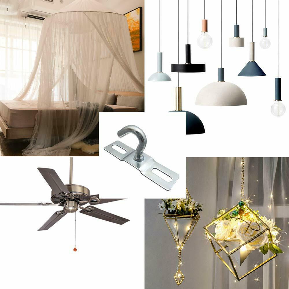 Ceiling Hook Plate Fixing Bracket for Chandelier Lights Type 1 Heavy duty Steel~2704 - LEDSone UK Ltd