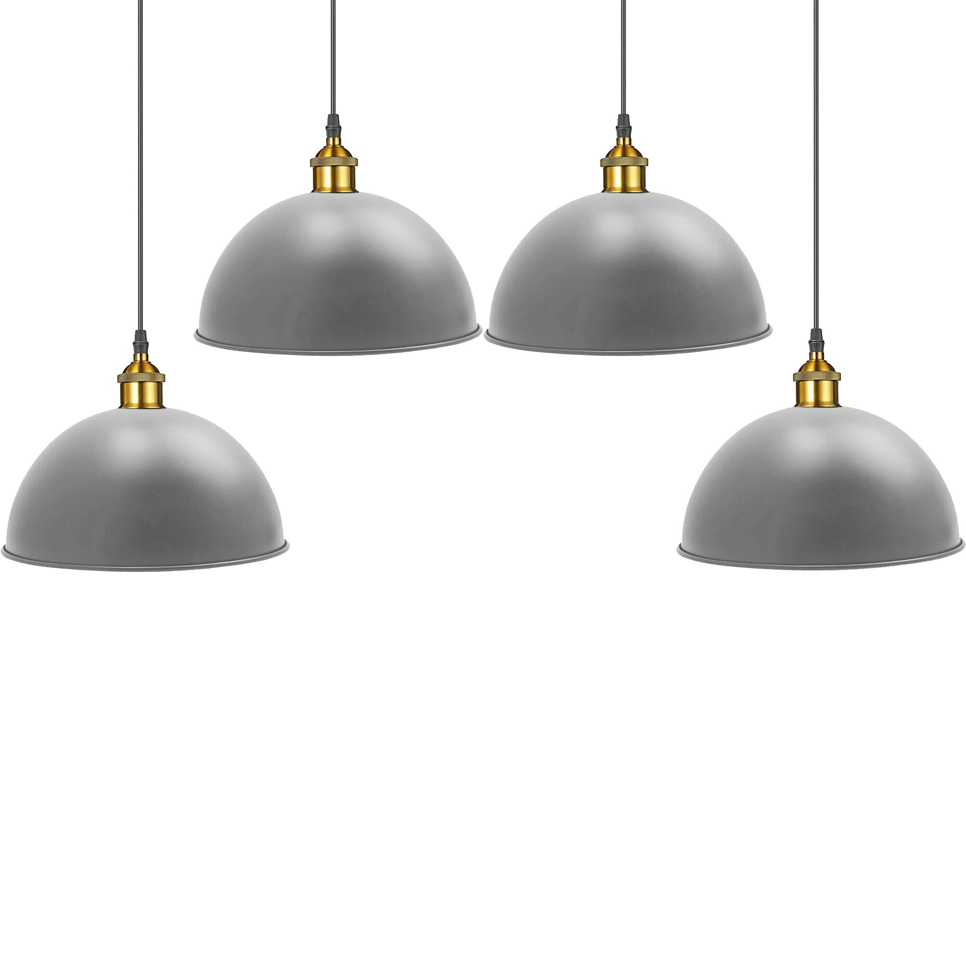Grey Metal Ceiling Light Pendant Shade Retro Lampshade~1846 - LEDSone UK Ltd