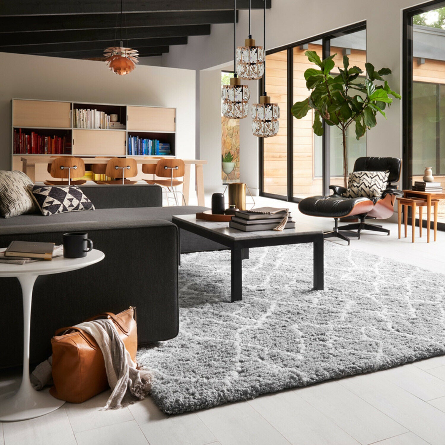 Chandelier Crystal Light Shades Droplet Rectangle Ceiling Pendant Lampshade~2715 - LEDSone UK Ltd