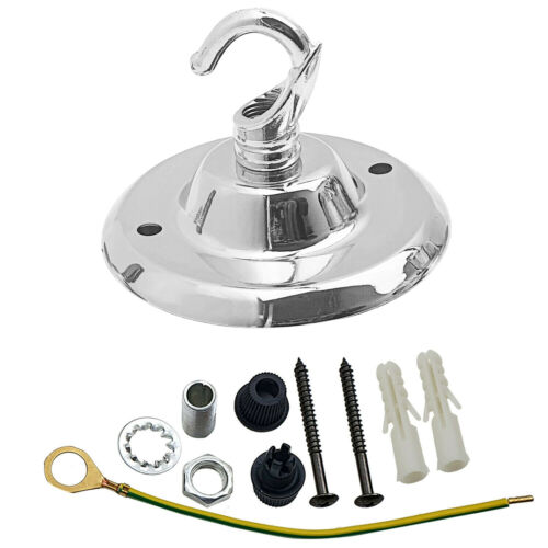 75mm Front Fitting Color Ceiling Hook With Single Point Drop Outlet Plate~1448 - LEDSone UK Ltd