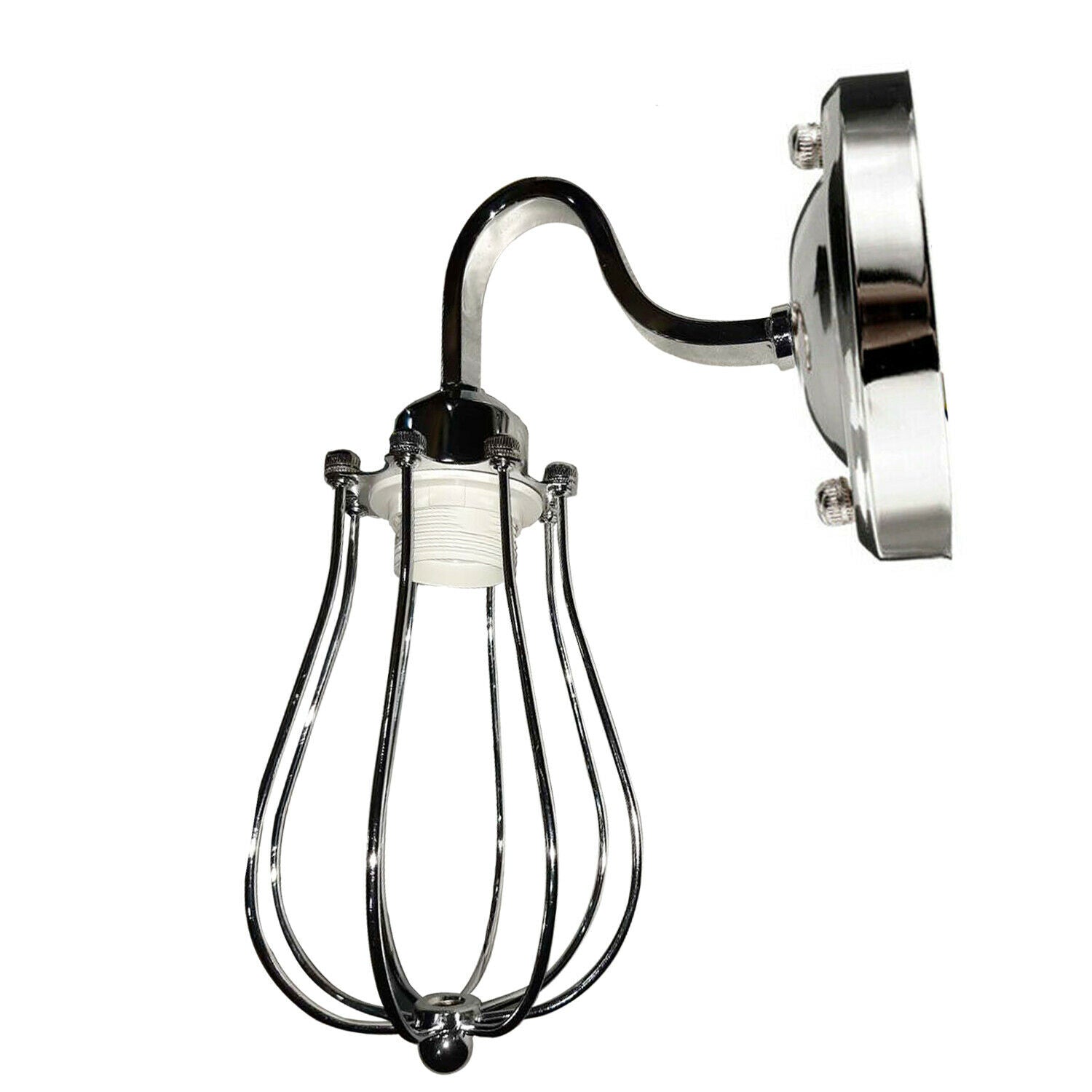 Chrome balloon cage Wall Set with Free Bulb~2113 - LEDSone UK Ltd