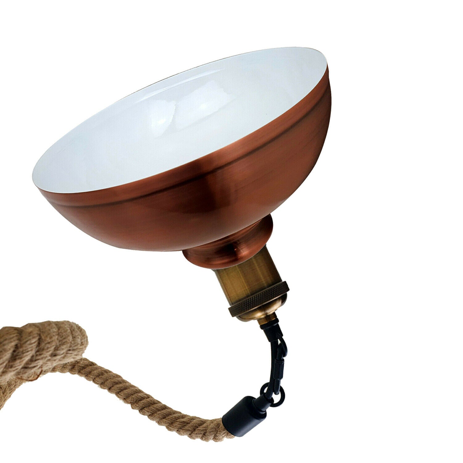 Copper Hemp Hanging Retro Ceiling Industrial Light~1937 - LEDSone UK Ltd