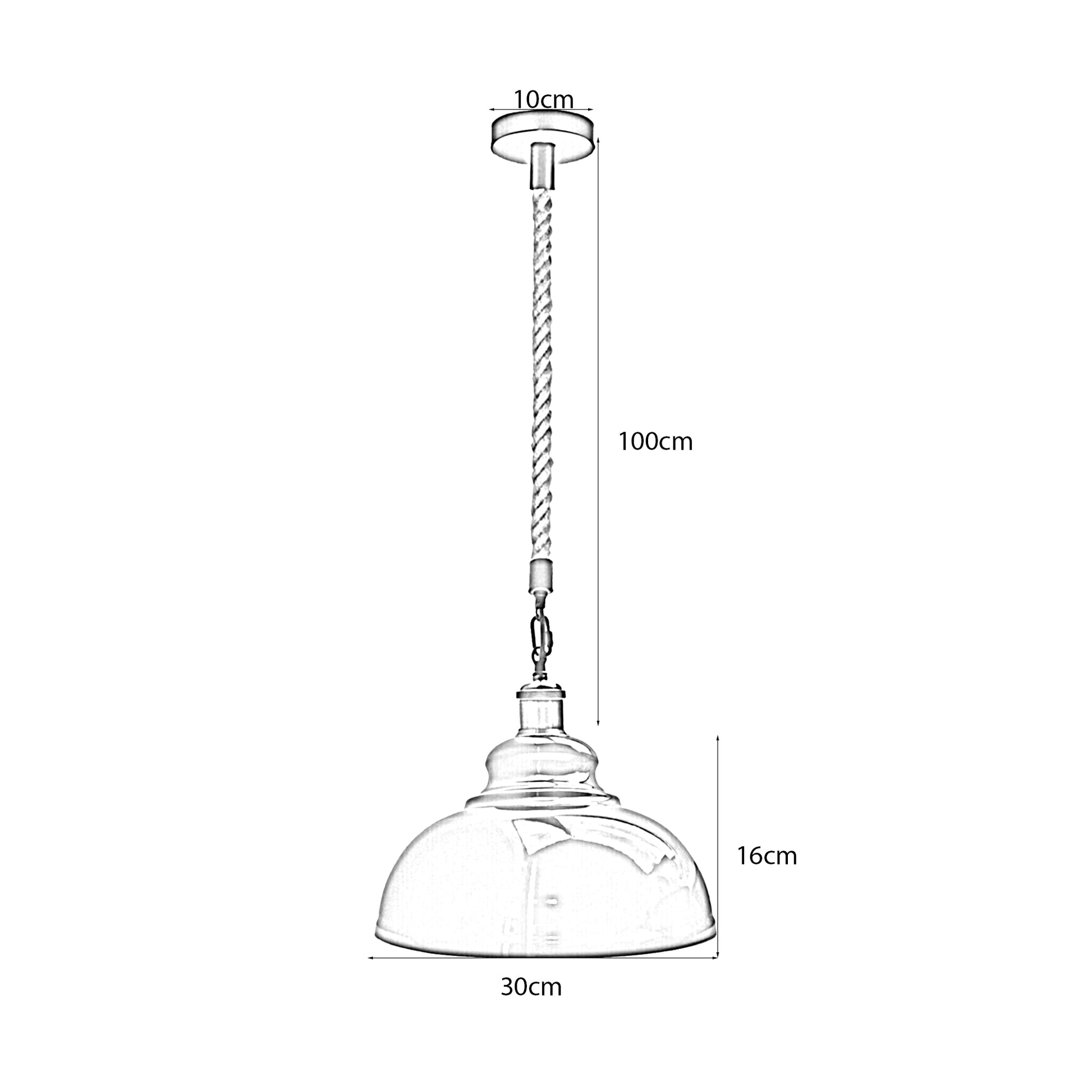 Copper Hemp Hanging Retro Ceiling Industrial Light~1937 - LEDSone UK Ltd