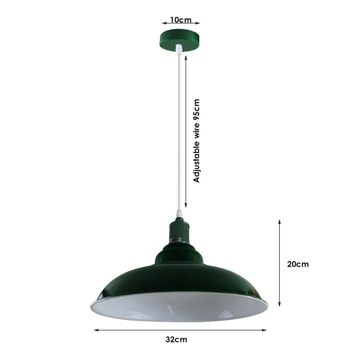 Colours Industrial Retro Loft Metal Ceiling Lamp Shade Pendant Light~1642 - LEDSone UK Ltd