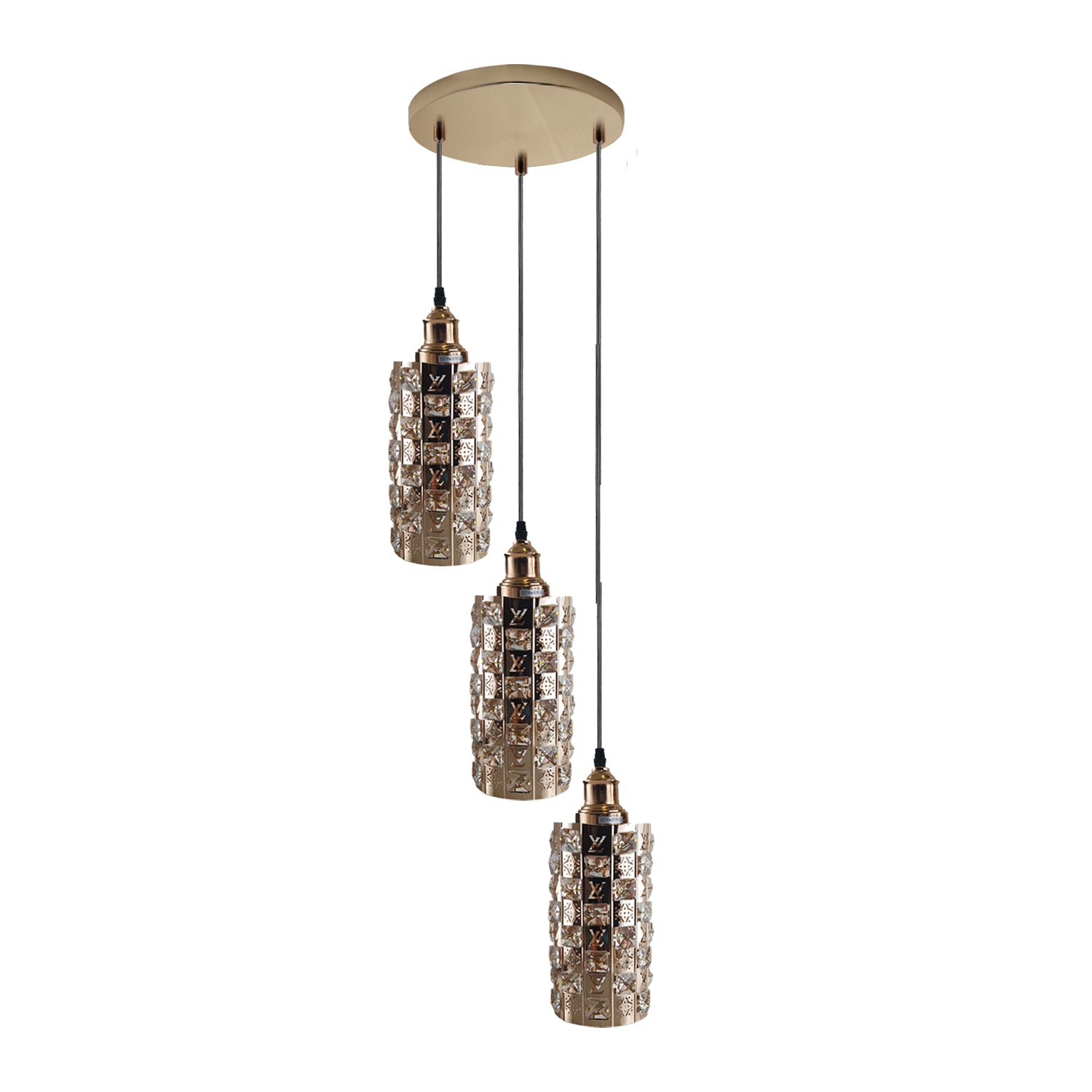 Globe Crystal Glass Light Shade 3 Outlet Pendant Ceiling~1609 - LEDSone UK Ltd