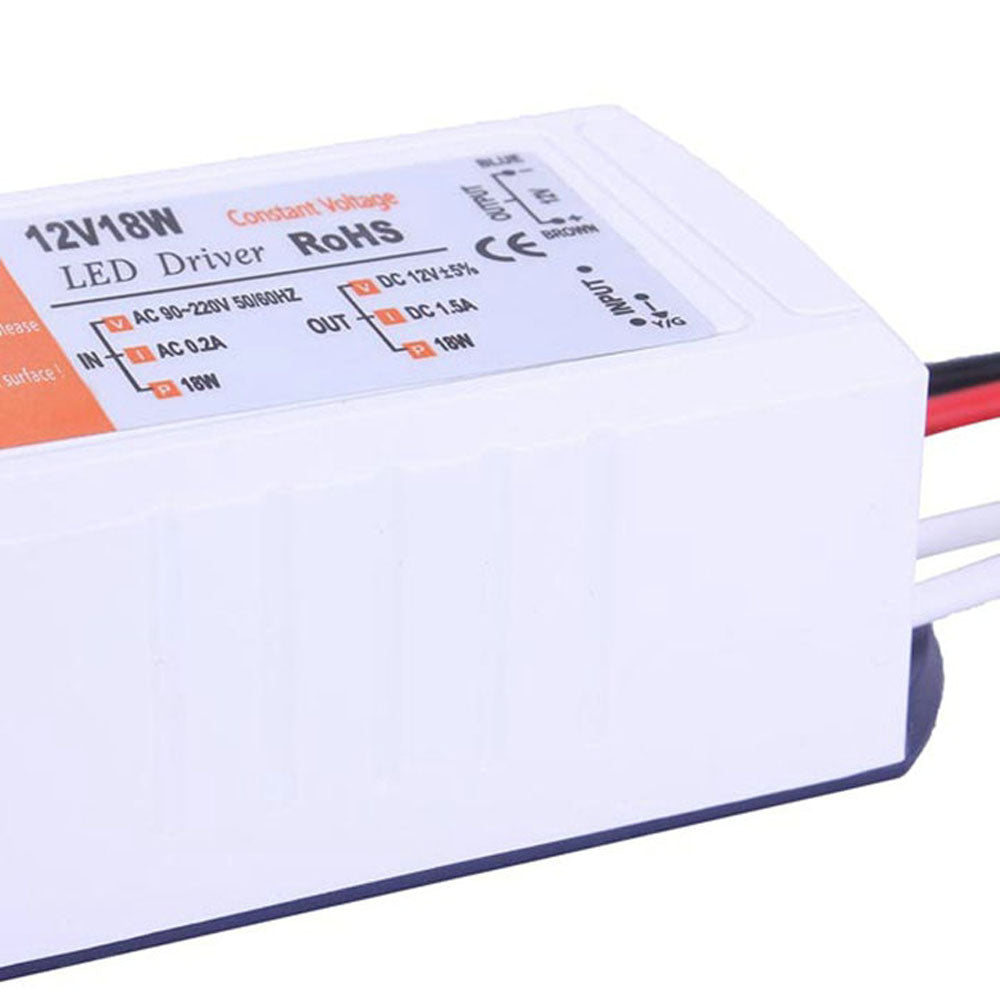 18W Compact LED Driver AC 230V to DC12V Power Supply Transformer - Shop for LED lights - Transformers - Lampshades - Holders | LEDSone UK