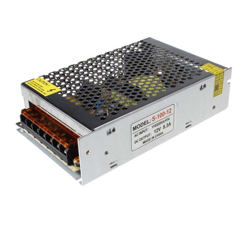 LED 100W 8.3A voeding 240V AC naar 12V DC IP20 transformator~3340