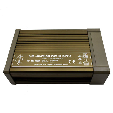 DC 12V 400W IP45 regenbestendige buiten 33,3A LED-driver AC 190-240V adapter~2103