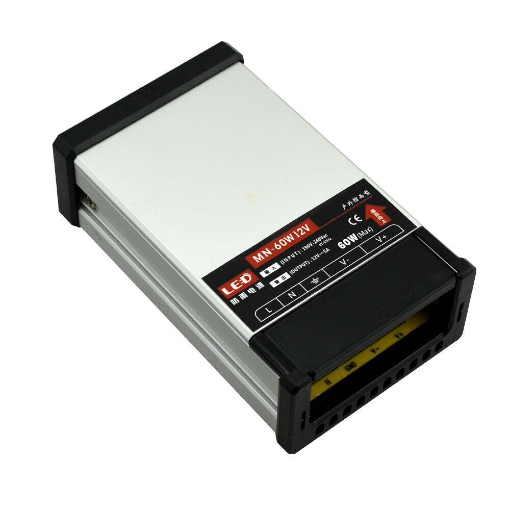 LED DC 12V 60W Rainproof Power Supply Outdoor Transformer~2109 - LEDSone UK Ltd