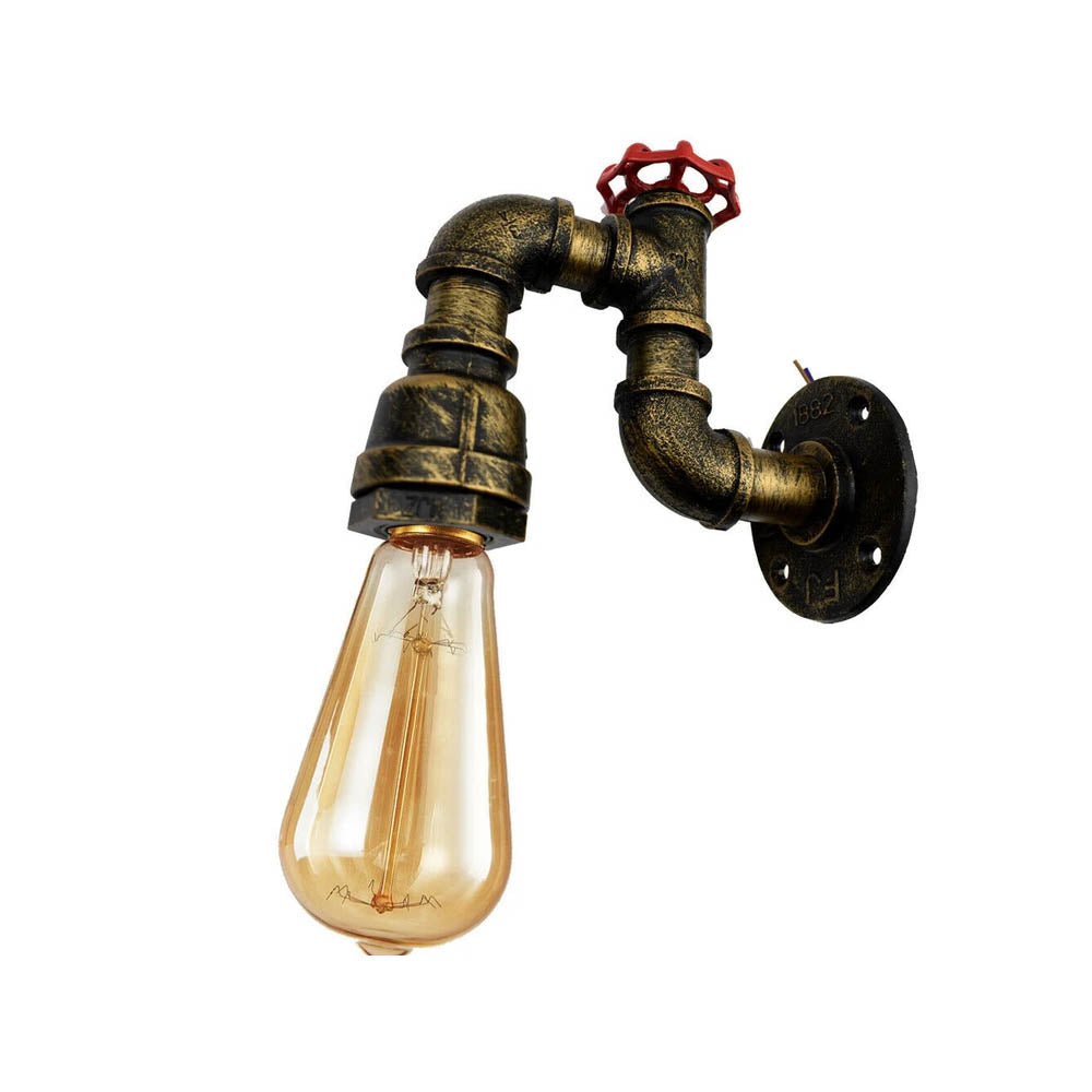 Industrial pipe wall sconce