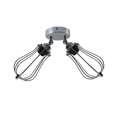 Semi-flush plafondlampen zwart goud binnen ~1177