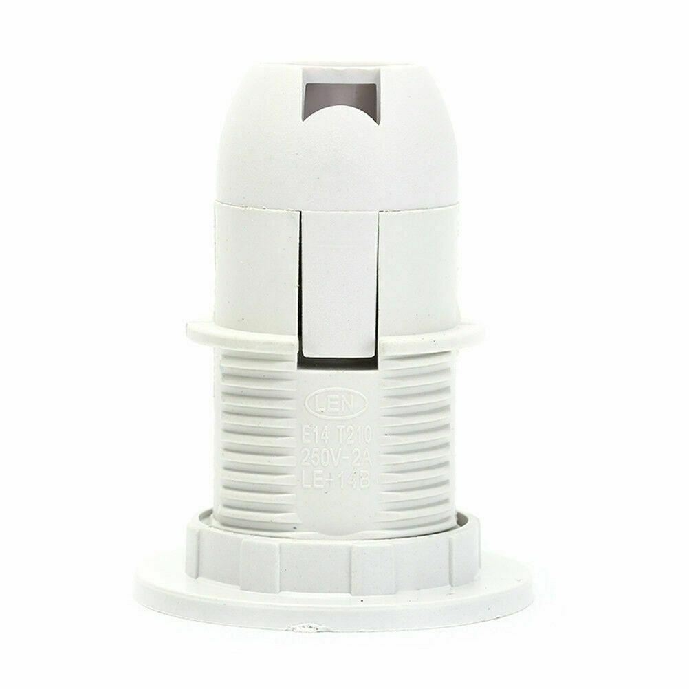 E14 Screw Lampshade Light holder Collar Ring Adaptor Bulb Holder White~1831 - LEDSone UK Ltd
