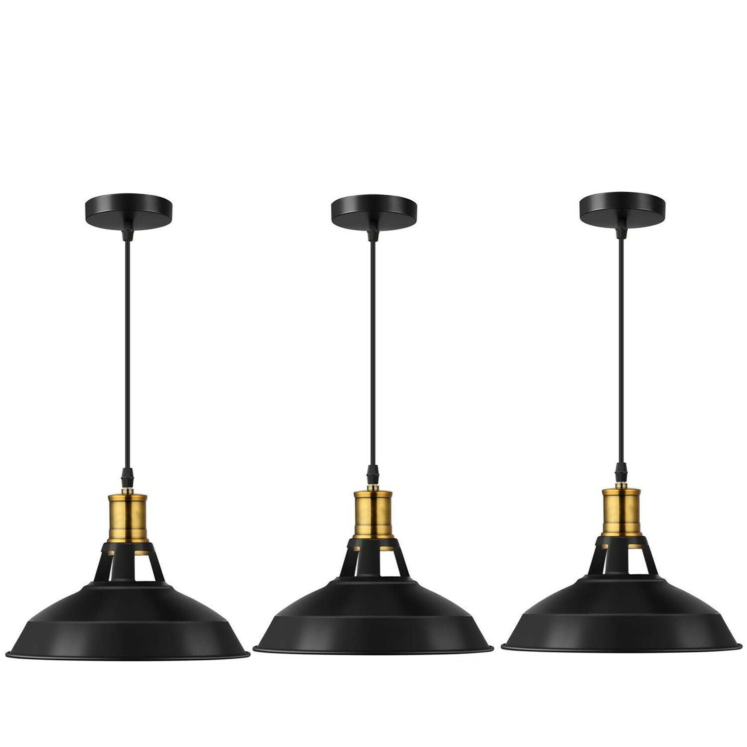 3 Pack Ceiling Pendant Metal Shades 