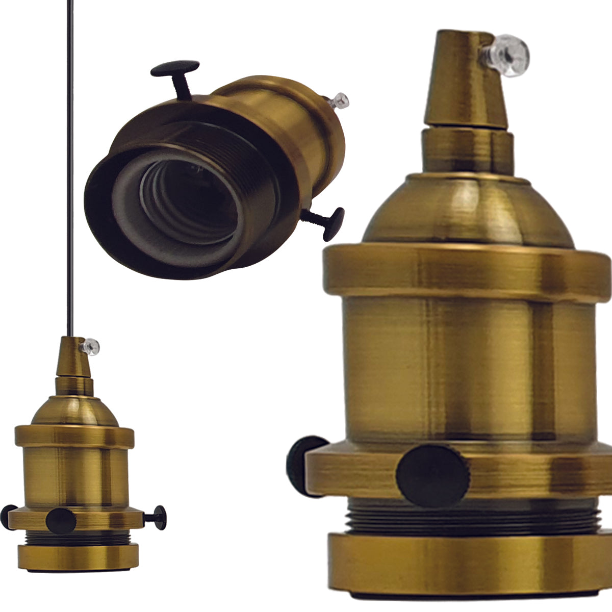 ES E27 Batten Lamp Bulb Holder With Plain Skirt Ideal for Vintage Edison~2682 - LEDSone UK Ltd