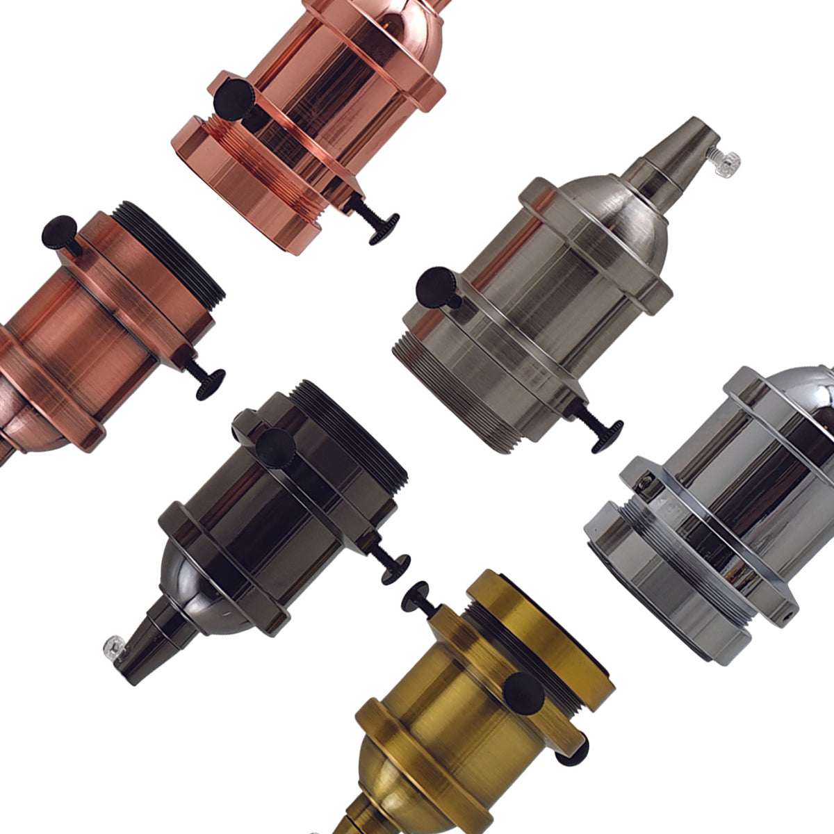 LEDSone industrial vintage ES E27 Batten Lamp Bulb Holder With Shade Ring Ideal for Vintage~2679 - LEDSone UK Ltd