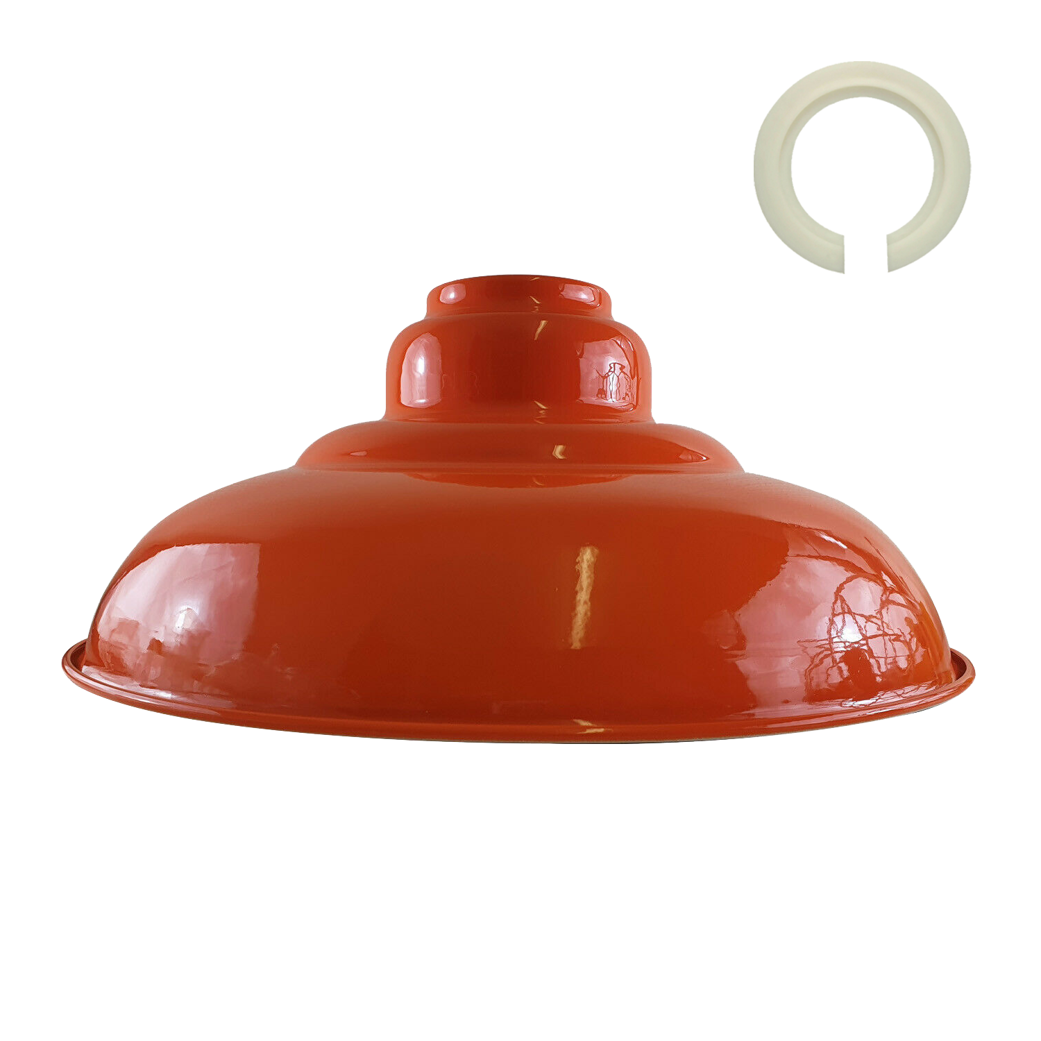 Orange Colour Gloss Modern Metal Indoor Home Light Lampshade~1088 - LEDSone UK Ltd