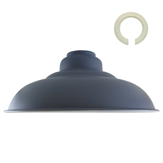 Grey Colour Gloss Modern Metal Indoor Home Light Lampshade~1086 - LEDSone UK Ltd