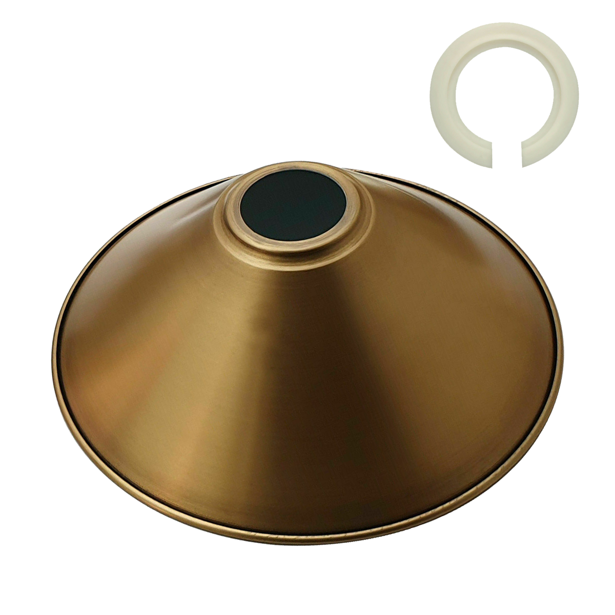 Modern Metal Yellow Brass Easy Fit Cone Shape Lampshade~1099 - LEDSone UK Ltd